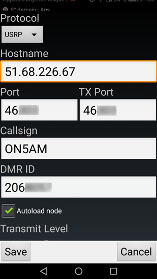 Application pour smartphone DV Switch