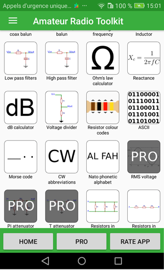 Application pour smartphone Amateur Radio Toolkit
