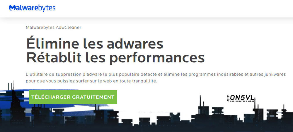 AdwCleaner sur le site officiel