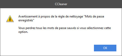 Message d'alerte