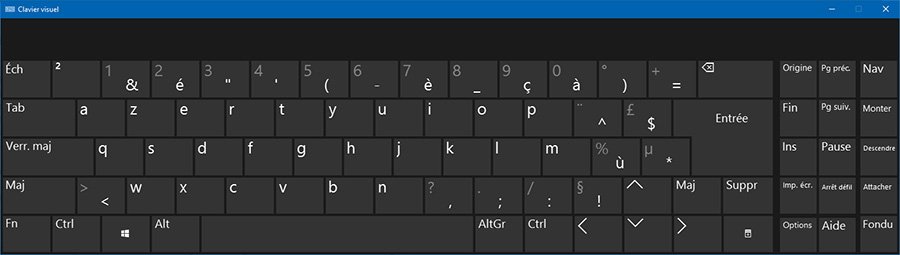 Clavier visuel