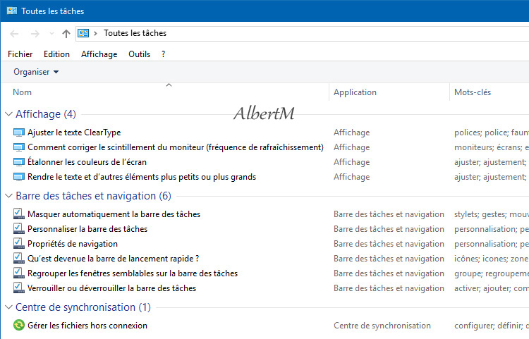 Afficher Toutes les tâches
