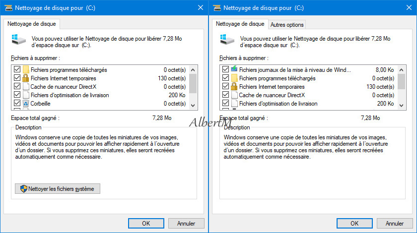 Nettoyage des fichiers système