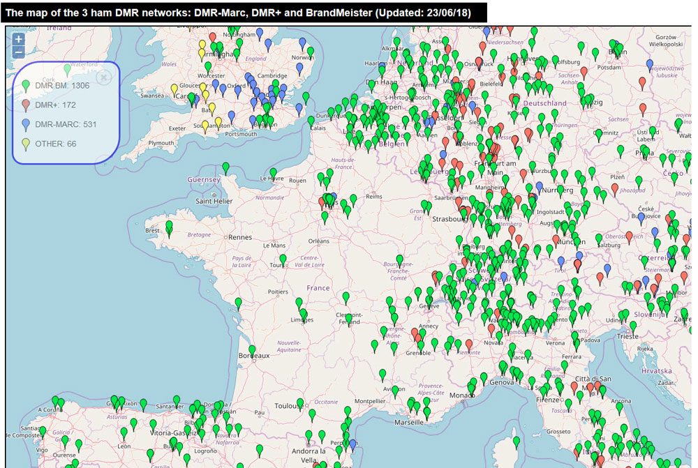Dmr map - Brandmeister