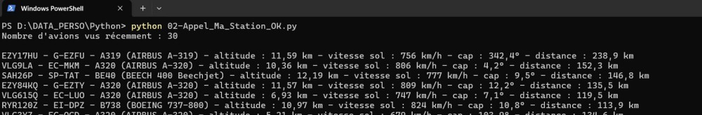 Des trames ADS-B aux API