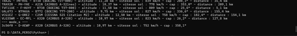 Des trames ADS-B aux API