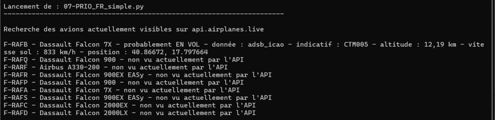 Des trames ADS-B aux API