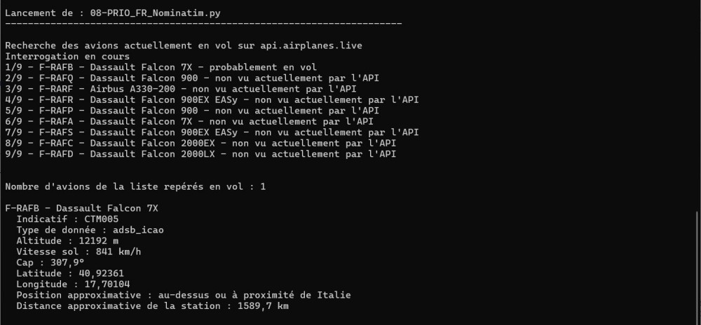 Des trames ADS-B aux API