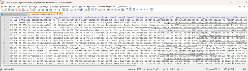 Des trames ADS-B aux API