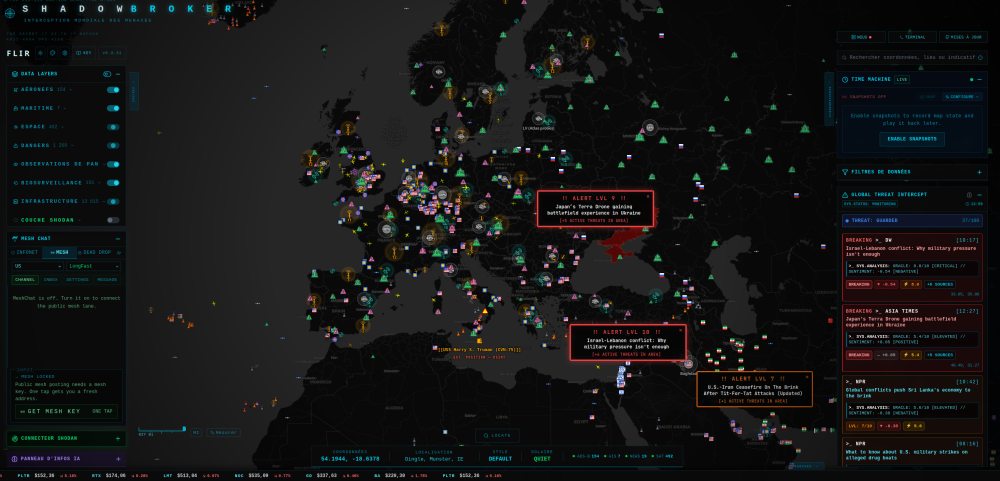 ShadowBroker : Un Tableau de Bord Global d'Intelligence en Temps Réel 3 ShadowBroker