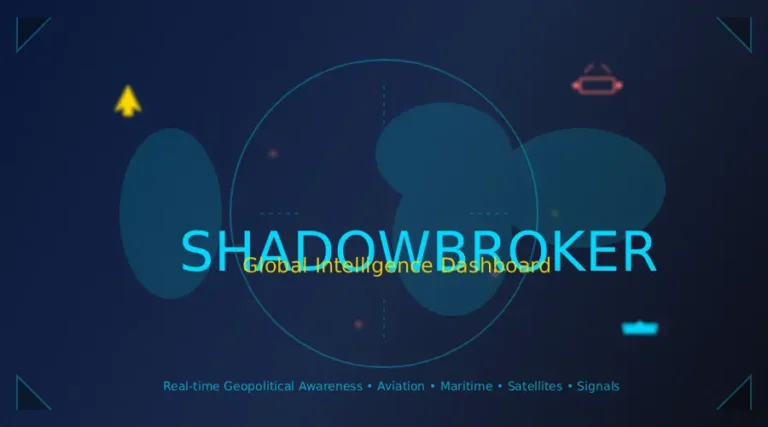 ShadowBroker : Un Tableau de Bord Global d&rsquo;Intelligence en Temps Réel