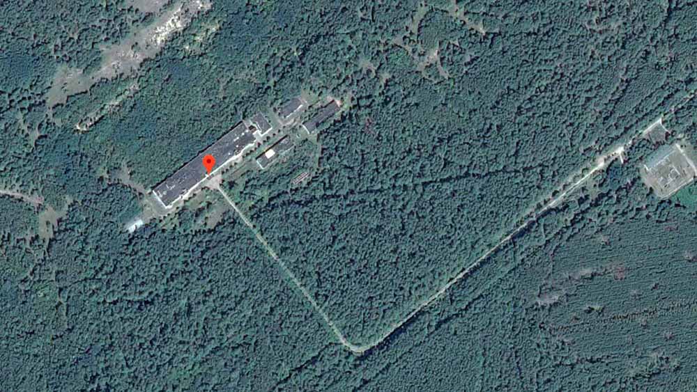 Voici le site d'émission Duga-1 proche de la ville de Kloniv aux coordonnées GPS : 51.636324, 30.702420 - Photo Google