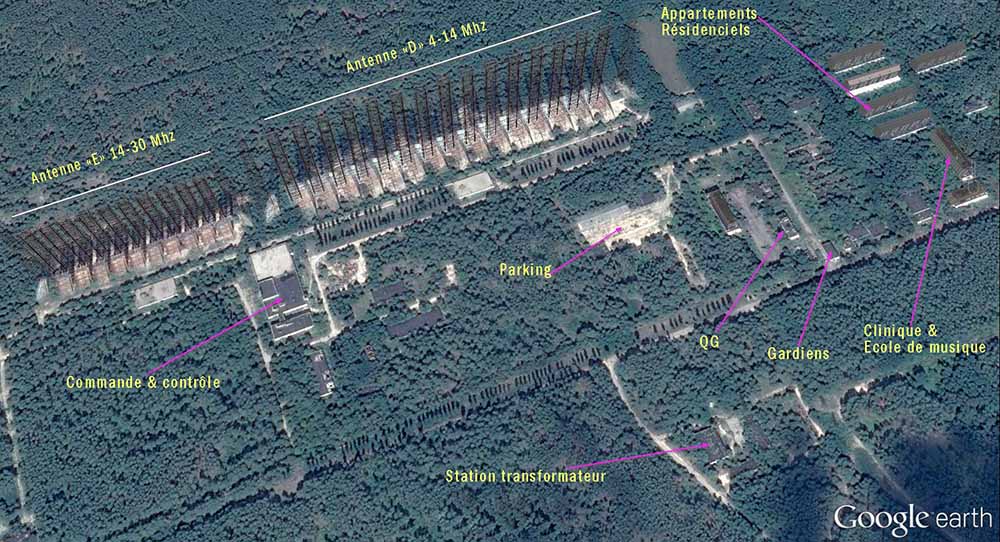 Site de réception Duga-1 - Photo Google